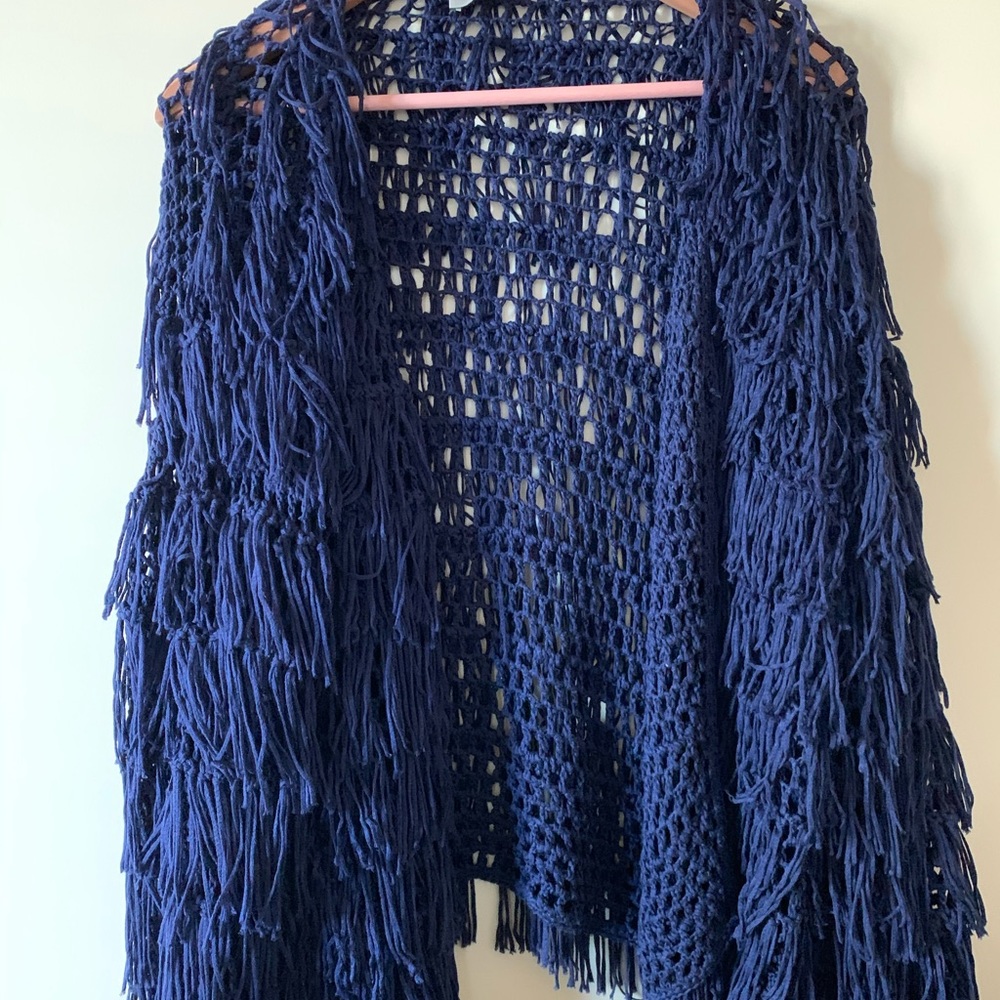 Bohemian navy blue cardigan